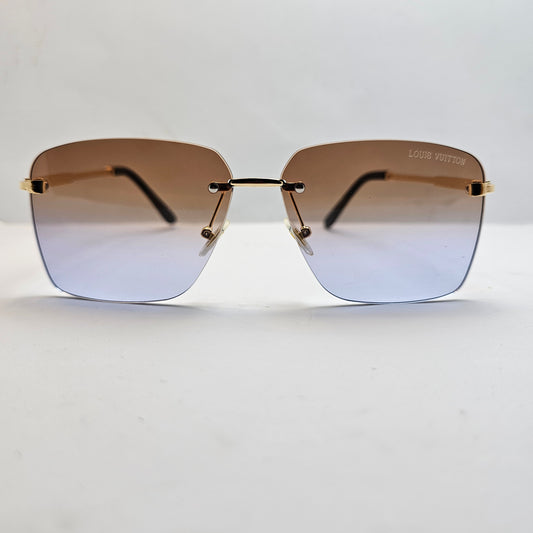 Gradient Rimless Square Sunglasses