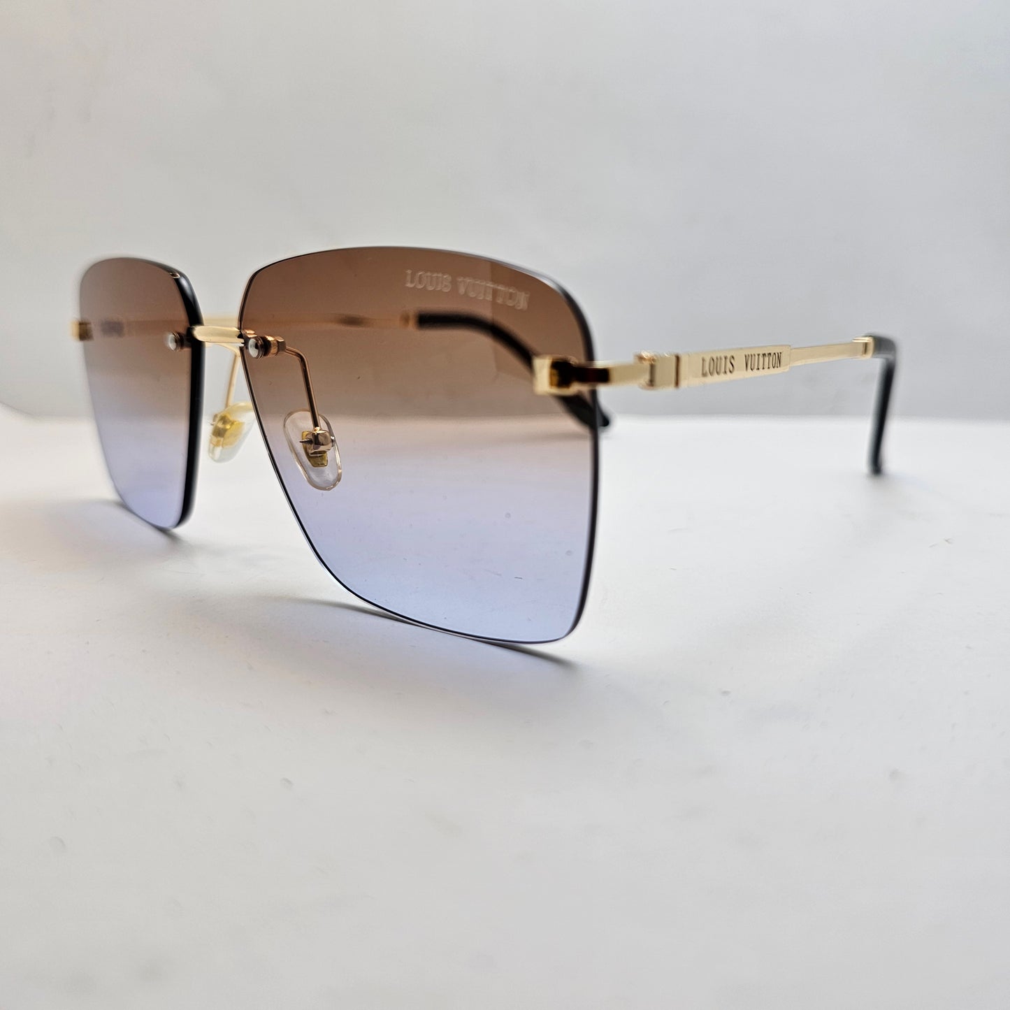 Gradient Rimless Square Sunglasses
