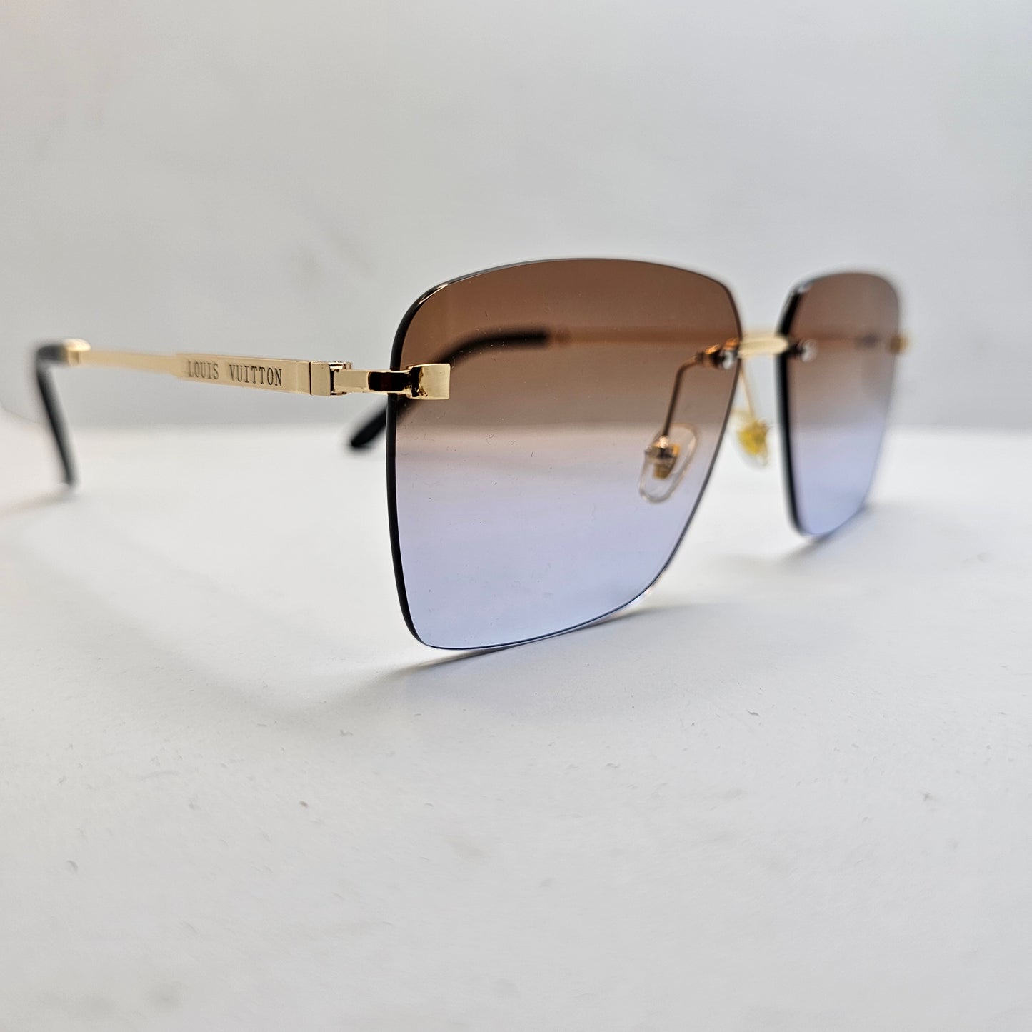 Gradient Rimless Square Sunglasses