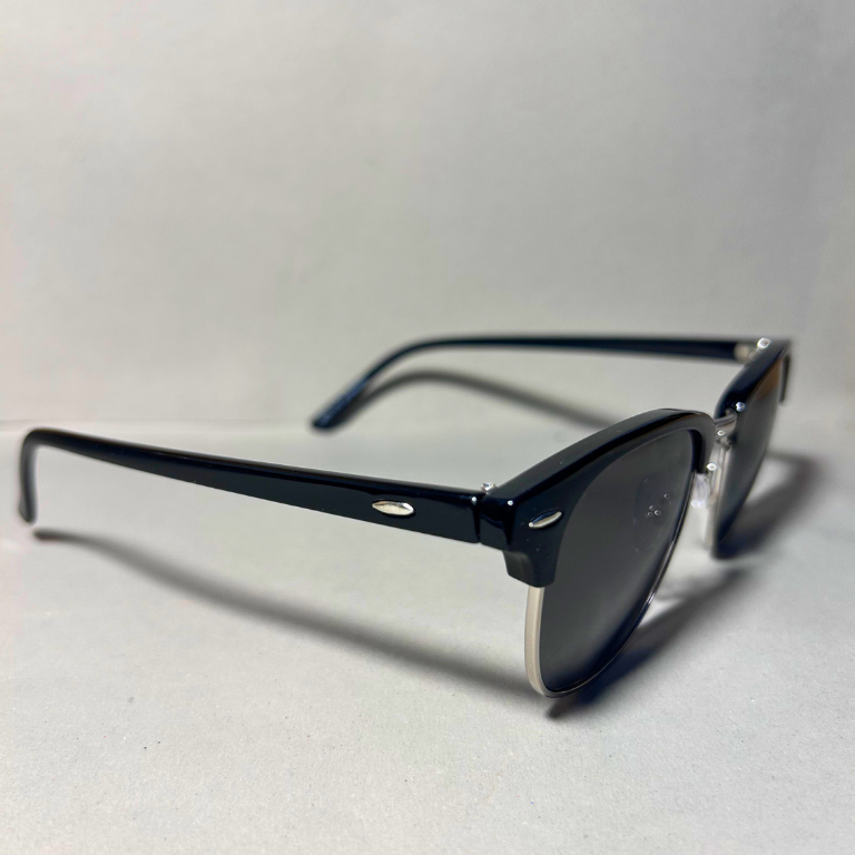 Silver Clubmaster Sunglasses