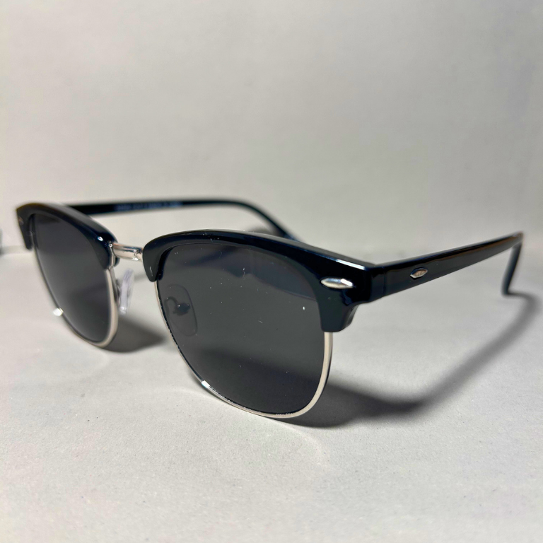Silver Clubmaster Sunglasses