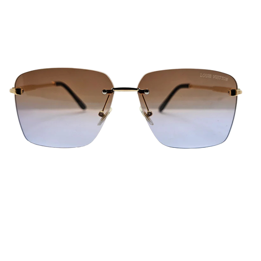 Gradient Rimless Square Sunglasses